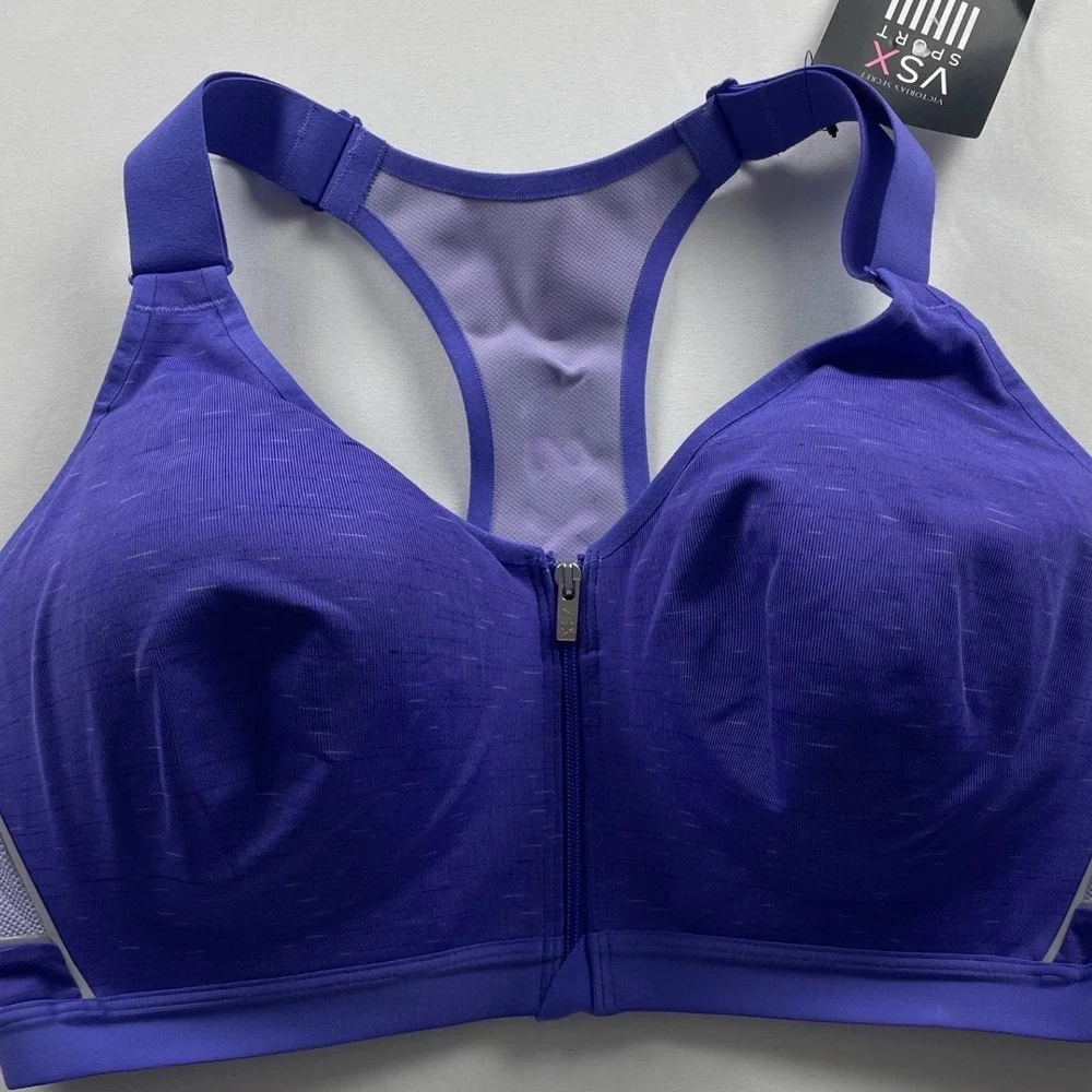 Victoria's Secret VSX Sport Incredible Front-Close Sports Bra Purple 38D NEW
